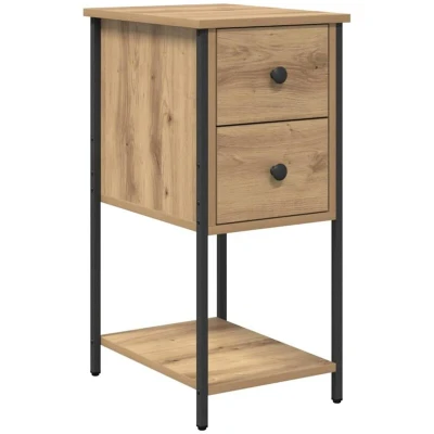 Image of Bedside Cabinet with Drawer Artisan oak Engineered wood Vidaxl