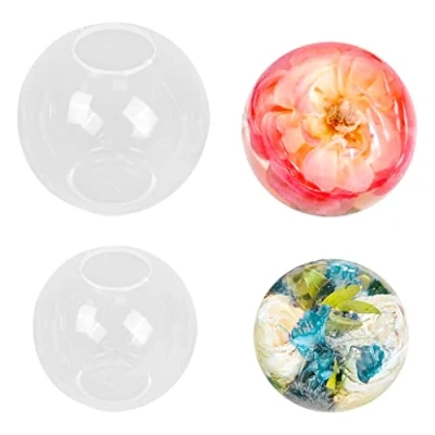 Image of iSuperb Resin Ball Moulds for Kits Casting Molds Sphere Epoxy 3D Crystal Mould DIY Mold Translucent Ornament Crafts