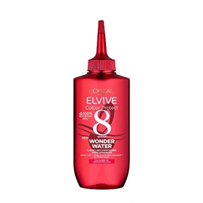 Image of L&#039;Oréal Paris Wonder Water, Liquid Hair Conditioner by Elvive Colour Protect, 8 Second Treatment for Damaged, Coloured with Lamellar Technology, 200 ml