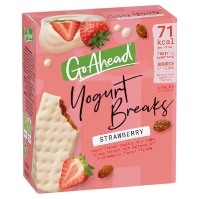 Image of Go Ahead Strawberry Yogurt Breaks, 4 Bars, 142 g (Pack of 1)