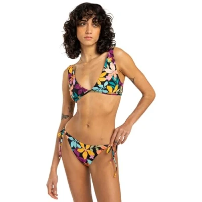 Image of Billabong TIE Side Bikini Bottoms SOL Searcher Tropic Young Womens Blue M