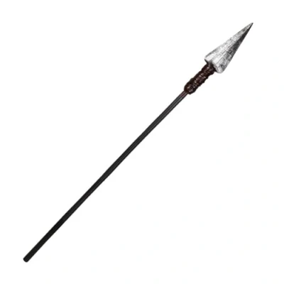Image of Boland 150cm Spartan Spear, 5 Pieces, Detachable, Roman Weapon, Gladiator Fancy Dress Accessory, Carnival, Black and Silver (150cm)