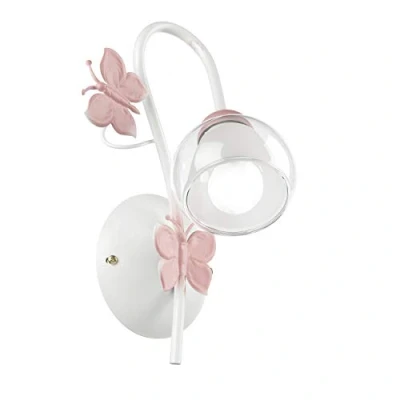 Image of Butterfly Wall Lamp, Glass Shade