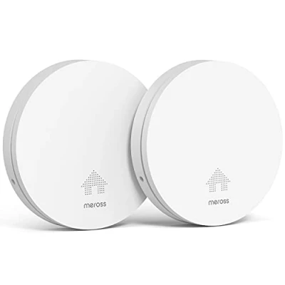 Image of Meross Smoke Alarm 2 Pack, Fire Detector 10 Year Battery with Large Silence Button Conforms to EN14604 Standard