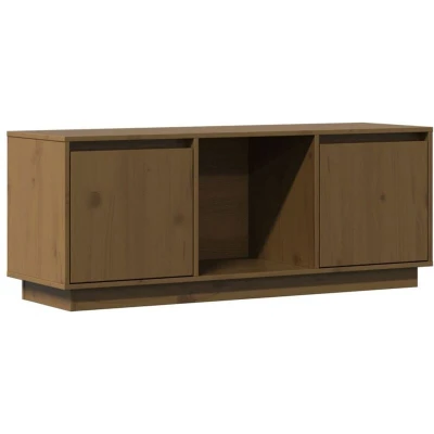 Image of vidaXL TV Cabinet Honey Brown 110.5x35x44 cm Solid Wood Pine