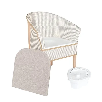 Image of Performance Health Derby Basketweave Chair with Detachable Commode, Attachable Bed Pan for Elderly, Handicapped and Disabled