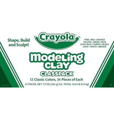 Image of CRAYOLA Modelling Clay (228pc Classpack) 12 Colours Shape, Build &amp; Sculpt Ideal For Classrooms Group Activities Kids Arts Crafts Ages 3+