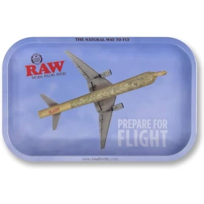 Image of RAW Small Flying Metal Rolling Tray 27.5 x 17.5 cm, Blue, M