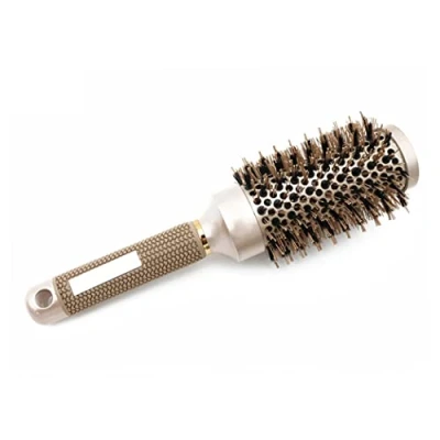 Image of Round Hair Brush Blow Drying Comb Boar Bristle Brushes Thermal Ceramic Anti Static for Styling Curling Salon