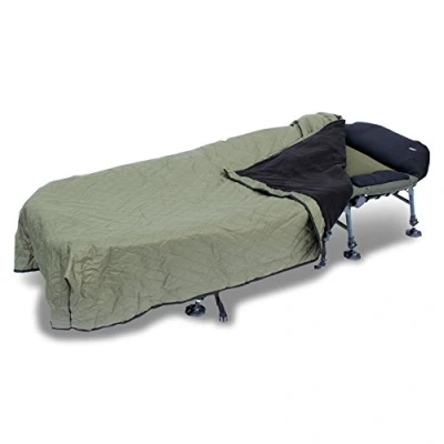Image of Abode Chequer Quilted Windout Fleece Bedchair Blanket Carp Fishing Bed Cover