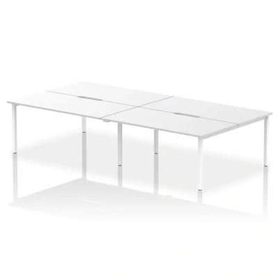 Image of Evolve B2B White Frame Bench Desk 1600 (4 Pod) BE226
