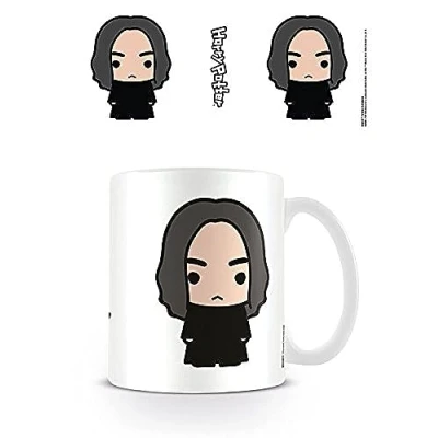 Image of Harry Potter Ceramic Mug with Japanese Style Chibi Illustrations of Severus Snape in Presentation Box Official Merchandise