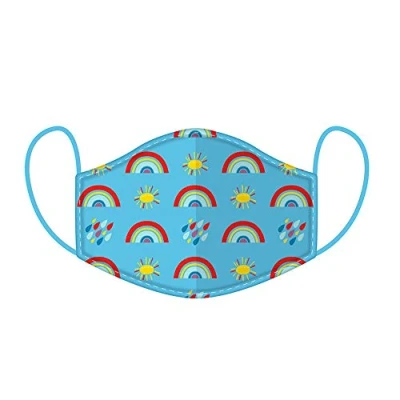 Image of Puckator Re Usable Washable Tiger Rainbow Poppy Face Coverings Masks Breathable (Childs Rainbow)