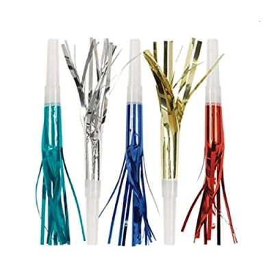 Image of Fringed Squawker Blowouts Vibrant Color Party Favors for Celebrations &amp; Events 8ct