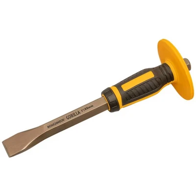 Image of Roughneck Gorilla ROU31921 Cold Chisel with Non Slip Hand Guard 25x279mm/1x11&quot;, Black Yellow