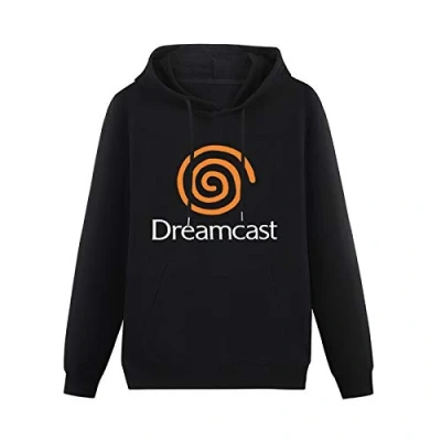Image of Mgdk Dreamcast Sega Logo Hoodies Long Sleeve Pullover Loose Hoody Sweatershirt XXL Black