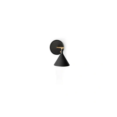Image of Audo Copenhagen LED wall light Cast, black, IP44, dimmer, plug