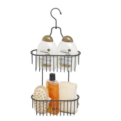 Image of simplywire 2 Tier Hanging Shower Caddy Rust Resistant Grey