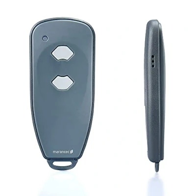 Image of Marantec 122419 Digital 382 Hand held Transmitter, 2 Channel Wireless Remote Control Opener for Garage Door Operators, Gray