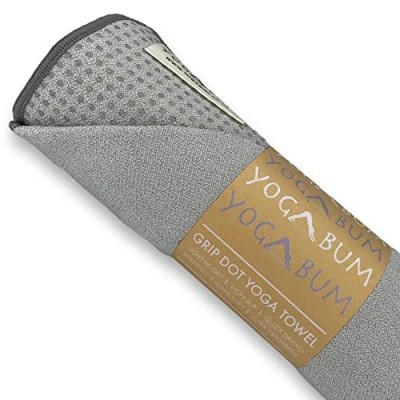 Image of Yogabum Grip Dot Yoga Mat Towels Non Slip Eco Towel (Cloudy Grey)