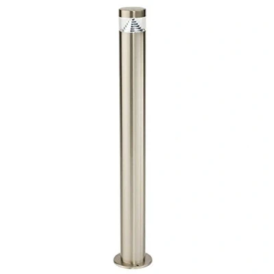 Image of Pyramid LED Outdoor Garden Bollard Light Stainless Steel IP44 Daylight White 6500K
