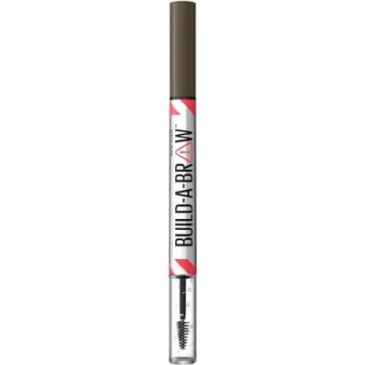 Image of Maybelline New York, Build A Brow: 2 in 1 Brow Pen + Sealing Gel, Real looking, Fuller Brows, Waterproof, Sweat &amp; Smudge resistant, 24H Wear, Vegan Formula, Shade 262: Black Brown