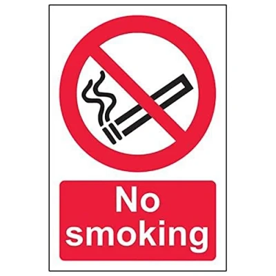 Image of V Safety 57034AU R2 No Smoking Prohibition Sign Portrait 200mm x 300mm 2mm Rigid Plastic