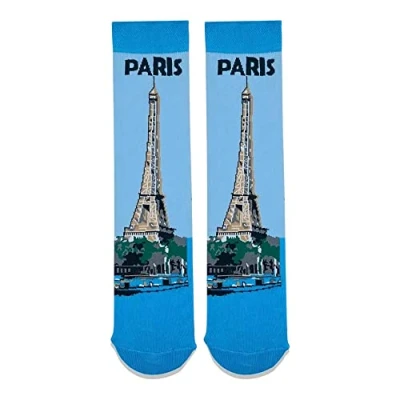 Image of Paris Pattern Socks/Novelty Socks/Gifts Socks/Funky Socks/Cute Socks/Unisex Socks
