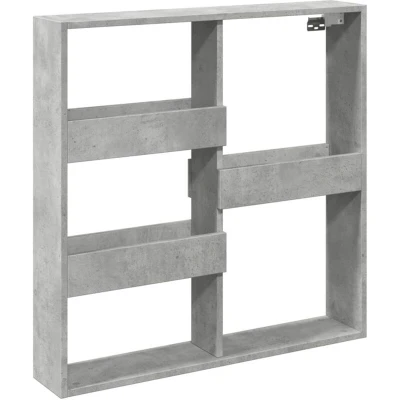Image of vidaXL Wall Cabinet Concrete Grey 80x15x80 cm Engineered Wood