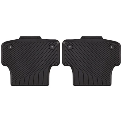 Image of Audi 8V5061512041 All Weather Floor Mats Rear Black A3 Set of 2