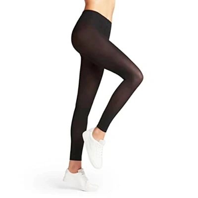 Image of Falke PURE MATT 50 Denier Semiopaque Leggings Stockings black, Women&#039;s, Size: Small, Black