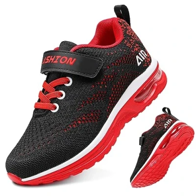 Image of Boys Trainers Running Shoes Athletic Air Sneakers Lightweight Breathable Sport Shoes(M Red,38EU)