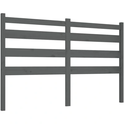 Image of vidaXL Bed Headboard Grey 141x4x100 cm Solid Wood Pine