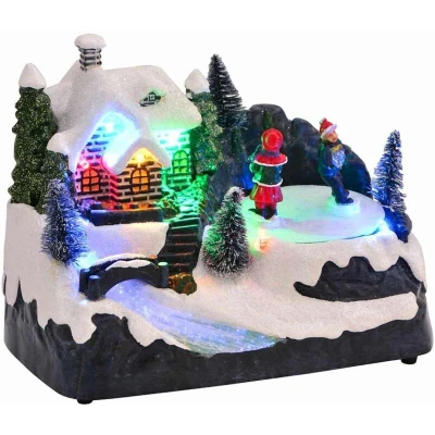Image of vidaXL Christmas Tabletop Decor Multicolour 16 x 11.5 13 cm Plastic