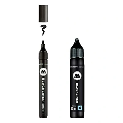Image of Molotow Blackliner Brush Marker &amp; Refill