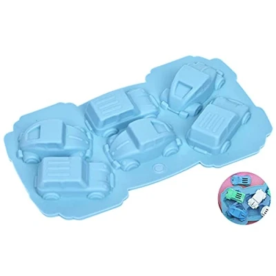 Image of 6 Cavity Cars Shape Silicone Muffin Cake Bread Mold Chocolate Jelly Candy Soap Baking Mould(1 PC)