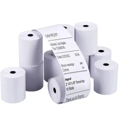 Image of Tezraftaar® 10 x Thermal Paper Till Receipt Rolls 80 80mm White BPA Free Roll for EPOS Printer POS Terminal Cash Register