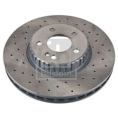 Image of 0004212112, A0004212112 brake disc FEBI BILSTEIN 107223 Front Axle 318mm 30mm 5 Hole 112mm perforated/vented, two part Coated High carbon
