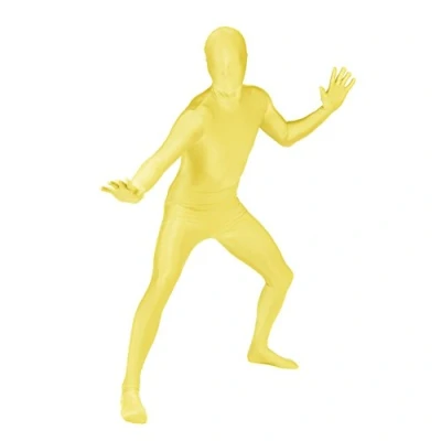 Image of Morphsuit Full Body Costume Yellow, M Original Bodysuit For Adults &amp; Kids Super Stretch Suit Great DIY Party Outfit Halloween, Cosplay, Fancy Dress Men Women