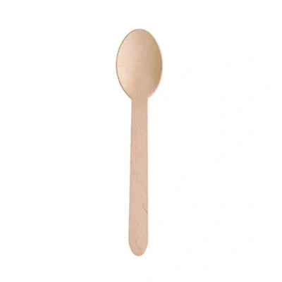 Image of We Can Source It Ltd Wooden Disposable Dessert Spoons Eco Friendly 100% Natural Biodegradable Fully Compostable Cutlery Set Great for Parties BBQ Picnics and Events 1000 Pack
