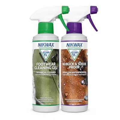 Image of Nikwax Footwear Cleaning Gel Spray and Nubuck &amp; Suede Proof Double Pack