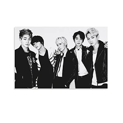 Image of Shinee Musical Group Poster Wall Art and Canvas Picture Print Modern Family bedroom Aesthetic Decor Posters 08x12inch(20x30cm)