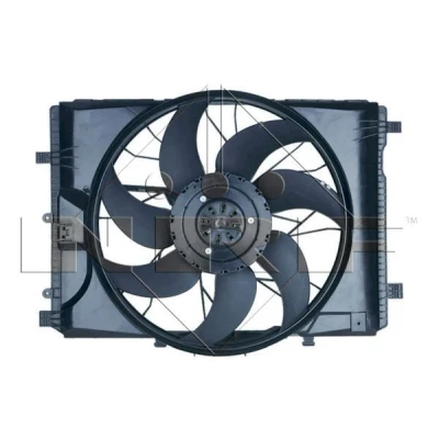 Image of 2045000493, 2049061403, A2045000493, A2049061403 Cooling fan NRF 47849 12V 600W with radiator shroud, Brushless Motor