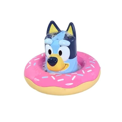 Image of Toomies Bluey Splash and Float Bath Toy Pourer Cup with Shower Holes Water Wheel Pool Ring Sensory Toys Officially Licensed Baby for +18 Months