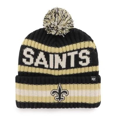 Image of 47 NFL New Orleans Saints Unisex Cuff Knit Bobble Hat, Black