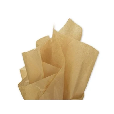 Image of Natural/Beige Tissue Wrapping Paper 100 Sheets 18GSM Colour Fast Acid Free 35 x 45cm