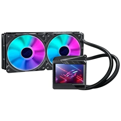 Image of ASUS ROG Ryujin II 240 ARGB All in one Liquid CPU Cooler 240mm Radiator (3.5&quot; Color LCD, Embedded Pump Fan, 2X 120mmARGB Fans,Compatible with Intel LGA1700,1200 and AM5, AM4 Socket),BLACK