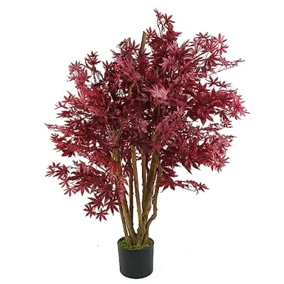 Image of 120cm Artificial Red Maple Tree