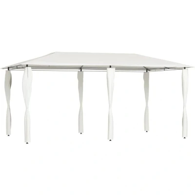Image of vidaXL Gazebo with Post Covers 2.98x5.3x2.59 m Cream 160 g/m²