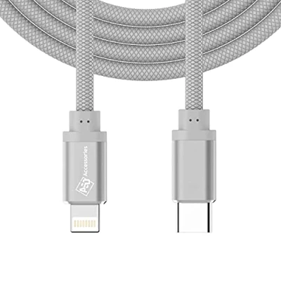 Image of USB C to Lightning Cable [1.5M MFi Certified] Powerline II Premium Nylon Charging for iPhone 14 Pro Max 13 12 11 X XS XR 8 Plus, AirPods Pro, Supports Power Delivery